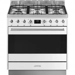 90cm Classic Dual Fuel FS Cooker (6 Burners/8 Functions) WHT by Smeg, a Cooktops for sale on Style Sourcebook