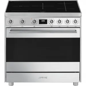 90cm Classic Induction FS Cooker (5 Zones/9 Functions) SS by Smeg, a Cooktops for sale on Style Sourcebook