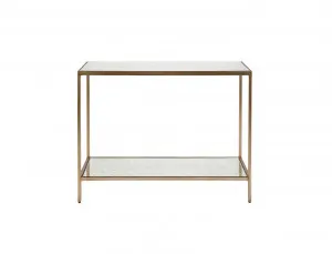Mirrored Cocktail Console Table - Small Antique Gold 76cm x 90cm by Luxe Mirrors, a Console Table for sale on Style Sourcebook