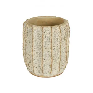 Jozip Ceramic Tube Sponge Vase, Small, Rustic Cream by Florabelle, a Vases & Jars for sale on Style Sourcebook