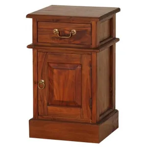 Tasmania Mahogany Timber Bedside Table, Right, Light Pecan by Centrum Furniture, a Bedside Tables for sale on Style Sourcebook