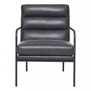 Hurley Designer Chair in Leather Black by OzDesignFurniture, a Chairs for sale on Style Sourcebook