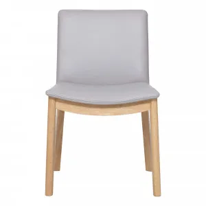 Everest Dining Chair in Leather Pewter / Clear by OzDesignFurniture, a Dining Chairs for sale on Style Sourcebook