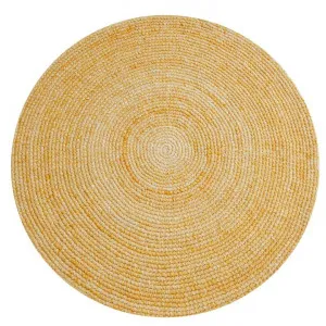 Orbit No.6223 Handwoven Indoor / Outdoor Round Rug, 120cm, Apricot by Rug Club, a Outdoor Rugs for sale on Style Sourcebook