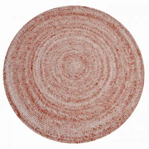 Orbit No.6223 Handwoven Indoor / Outdoor Round Rug, 150cm, Rust by Rug Club, a Outdoor Rugs for sale on Style Sourcebook