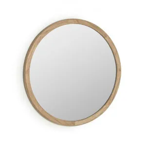 Porto Mindi Wood Frame Round Wall Mirror, 80cm by El Diseno, a Mirrors for sale on Style Sourcebook
