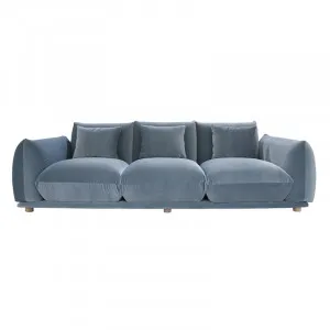 Alden Sofa - Velvet Steel Blue by Urban Road, a Sofas for sale on Style Sourcebook