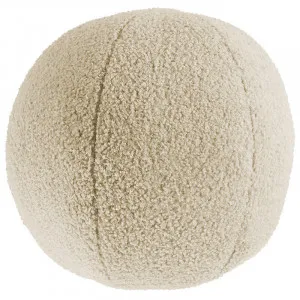 Vanilla Cream Boucle Ball Cushion by Urban Road, a Cushions, Decorative Pillows for sale on Style Sourcebook