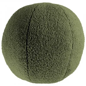 Olive Green Boucle Ball Cushion by Urban Road, a Cushions, Decorative Pillows for sale on Style Sourcebook