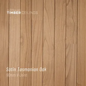 90 VJ | Satin Tasmanian Oak by Australian Timber Ceilings, a Interior Linings for sale on Style Sourcebook