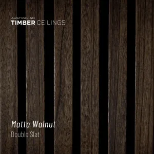 Double Slat | Matte Walnut by Australian Timber Ceilings, a Interior Linings for sale on Style Sourcebook