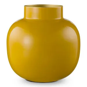 Pip Studio Lillo Metal Vase, Small, Yellow by Pip Studio, a Vases & Jars for sale on Style Sourcebook