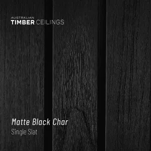 Single Slat | Matte Black Char by Australian Timber Ceilings, a Interior Linings for sale on Style Sourcebook