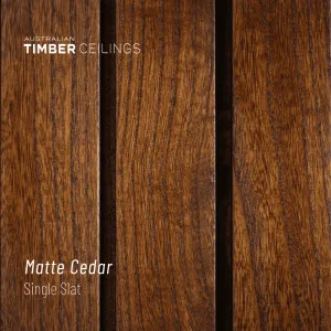 Single Slat | Matte Cedar by Australian Timber Ceilings, a Interior Linings for sale on Style Sourcebook