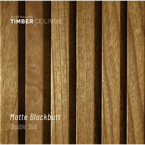 Double Slat | Matte Blackbutt by Australian Timber Ceilings, a Interior Linings for sale on Style Sourcebook