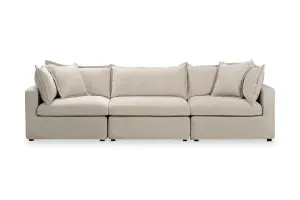 Haven Coastal 4 Seat Sofa, Beige, by Lounge Lovers by Lounge Lovers, a Sofas for sale on Style Sourcebook