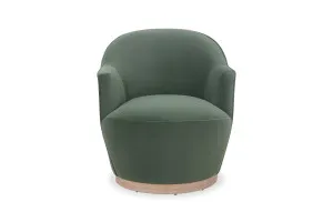 Chloe Swivel Classic Armchair, Green Pine And Plywood, by Lounge Lovers by Lounge Lovers, a Chairs for sale on Style Sourcebook