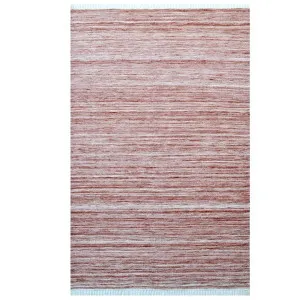 Shadow Handwoven Indoor / Outdoor Dhurrie Rug, 160x230cm, Brick Red by Rug Club, a Outdoor Rugs for sale on Style Sourcebook