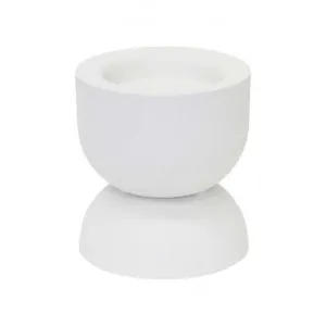 Amira Metal Candle Holder, Small, White by A.Ross Living, a Candle Holders for sale on Style Sourcebook
