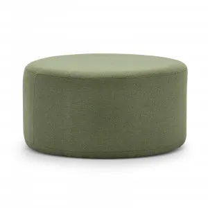 Halle Medium Round Ottoman, Moss Green by L3 Home, a Ottomans for sale on Style Sourcebook