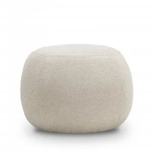 Venus Round Ottoman Pouf, Light Beige by L3 Home, a Ottomans for sale on Style Sourcebook