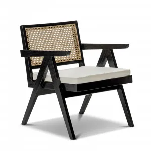 Mira Rattan Occasional Armchair, Black by L3 Home, a Chairs for sale on Style Sourcebook