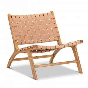 Casey Woven Leather Lounge Chair, Nude Tan by L3 Home, a Chairs for sale on Style Sourcebook