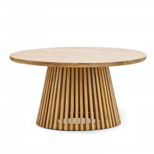 Pedie Round Slat Coffee Table, Natural Teak by L3 Home, a Coffee Table for sale on Style Sourcebook