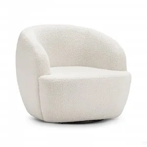 Cuddle Swivel Armchair, Cream Boucle by L3 Home, a Chairs for sale on Style Sourcebook