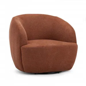Cuddle Swivel Armchair, Rust Orange  by L3 Home, a Chairs for sale on Style Sourcebook