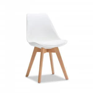 Set of 2 Replica Padded Eames DSW Chairs, White Natural by L3 Home, a Dining Chairs for sale on Style Sourcebook