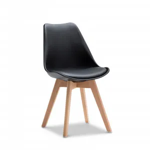 Set of 2 Replica Padded Eames DSW Chairs, Black Natural by L3 Home, a Dining Chairs for sale on Style Sourcebook