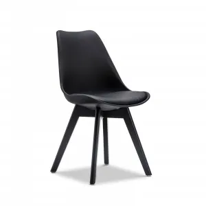 Set of 2 Replica Padded Eames DSW Chairs, All Black by L3 Home, a Dining Chairs for sale on Style Sourcebook