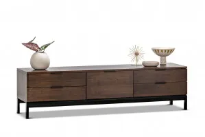 Macy Oak Entertainment Unit, Walnut & Black by L3 Home, a Entertainment Units & TV Stands for sale on Style Sourcebook