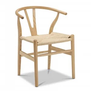 Arche Set of 2 Solid Ashwood Woven Cord Dining Chair, Natural by L3 Home, a Dining Chairs for sale on Style Sourcebook