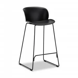 Koa Set of 2 65cm High Back Sled Barstool, Black by L3 Home, a Bar Stools for sale on Style Sourcebook