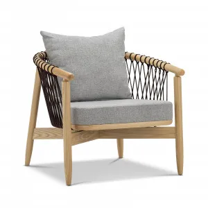 Tait Solid Ashwood Woven Rope Lounge Armchair by L3 Home, a Chairs for sale on Style Sourcebook