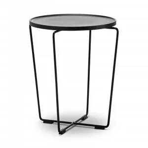 Javi Round Tray Side Table, Black by L3 Home, a Side Table for sale on Style Sourcebook
