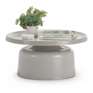 Palemo Round Pedestal Tray Coffee Table, Dove Grey by L3 Home, a Coffee Table for sale on Style Sourcebook