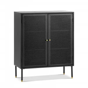 Mesh 2 Door Low Cabinet, Matte Black by L3 Home, a Cabinets, Chests for sale on Style Sourcebook