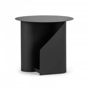 Zeke Sentrum Round Side Table, Matte Black by L3 Home, a Side Table for sale on Style Sourcebook