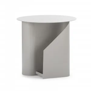 Zeke Sentrum Round Side Table, Dove Grey by L3 Home, a Side Table for sale on Style Sourcebook
