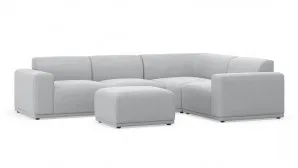 Bailey Corner Modular Set with Ottoman, Cloud Grey by L3 Home, a Sofas for sale on Style Sourcebook