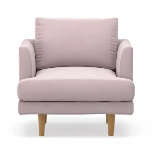 Jaspa Velvet Sofa Armchair, Blush Pink by L3 Home, a Chairs for sale on Style Sourcebook