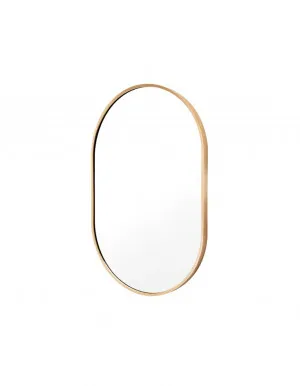 Gold Wall Mirror Oval Aluminum Frame 50cm / 45cm 50cm x 75cm by Luxe Mirrors, a Mirrors for sale on Style Sourcebook