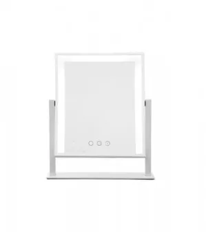 Standing Hollywood Make Up Mirror White 25cm x 30cm by Luxe Mirrors, a Shaving Cabinets for sale on Style Sourcebook