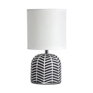 Mandy Ceramic Base Table Lamp, Dark Grey by Oriel Lighting, a Table & Bedside Lamps for sale on Style Sourcebook