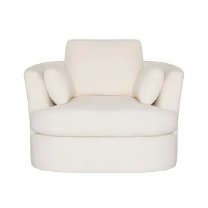 Lax Swivel Chair Boucle Ivory by James Lane, a Chairs for sale on Style Sourcebook