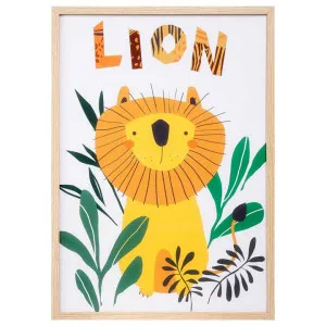 "Lion Portrait" Framed Kids Wall Art, 70cm by Casa Uno, a Artwork & Wall Decor for sale on Style Sourcebook