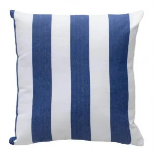 Afton Cotton Indoor / Outdoor Euro Cushion, Blue Stripe by j.elliot HOME, a Cushions, Decorative Pillows for sale on Style Sourcebook